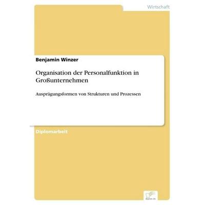 Organisation der Personalfunktion in Großunternehmen, Taschenbuch von Benjamin Winzer, GRIN, 978-3-8386-9821-2