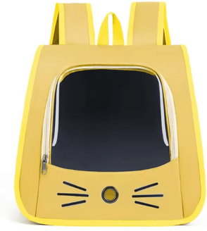 Uplift Curations AirPaws Breathable Pet Carrier Backpack For Cats & Small Dogs Portable Travel Shoulder Bag Outdoor Comfort Carrier yellow