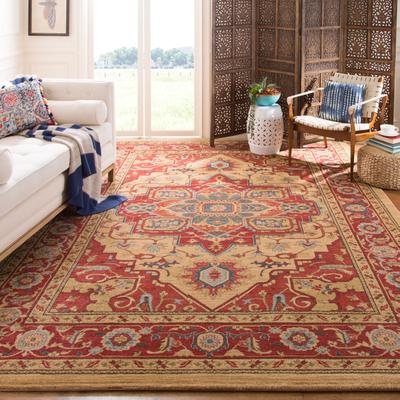 SAFAVIEH Mahal Reka Traditional Grandeur Red/ Natural Rug