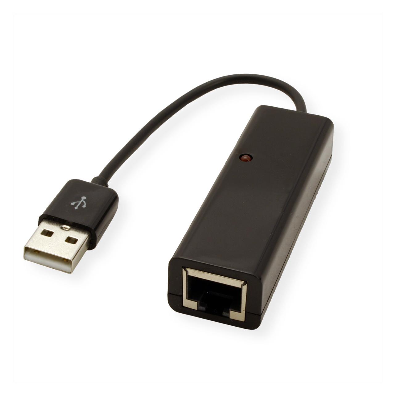 Value USB 2.0 zu Fast Ethernet Konverter (USB, USB 2.0, RJ45 (1x)) (12.99.1107)