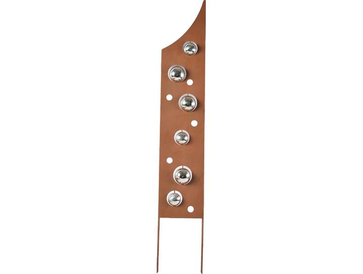 Deko-Windrad LOCKER Rusty Bubbles , bunt, Metall, Dekofiguren, Deko-Windrad, in Rostoptik, Materialmix, 99 cm hoch