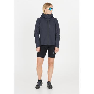 Regenjacke ENDURANCE "Seren", Damen, Gr. 44, blau, 100% Polyester, unifarben, kurz, hoch geschlossener Ausschnitt, Jacken Regenjacke, in wasserabweisender Qualität für Fahrrad und MTB