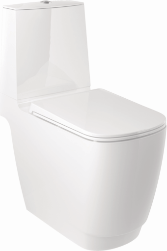 Kludi RESA S Spiralfl ush-Stand-WC 27WCB0243 68 cm, S-förmiger Abfluss Weiß glänzend