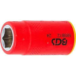 BGS VDE-Steckschlüssel-Einsatz Sechskant | Antrieb Innenvierkant 10 mm (3/8"") | ...