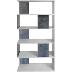 HTI-Living, Regal, Standregal Lisa Beton-Weiss (80 x 23 x 163 cm)