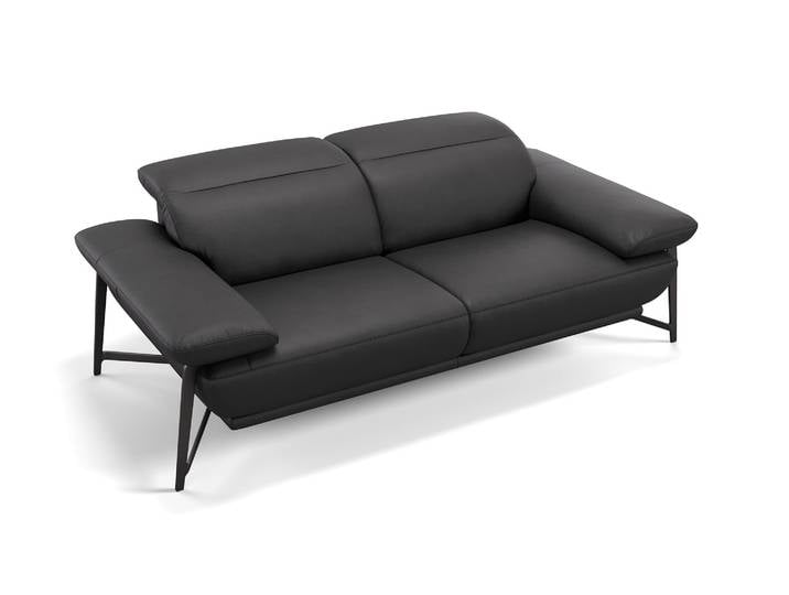 Leder Sofa BIANCO 2-Sitzer Couch Relaxsofa