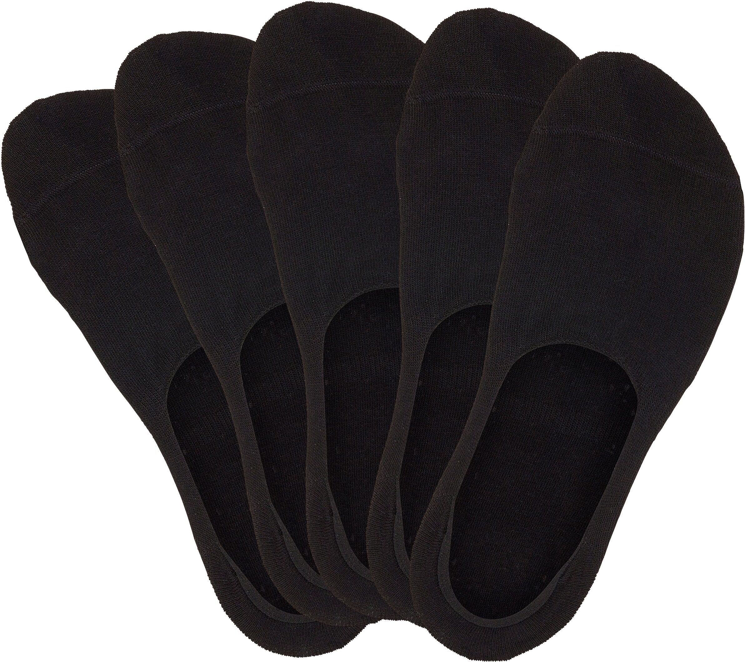 Füsslinge BENCH. "Damen Unsichtbare Sneaker Socken", Damen, Gr. 39-42, schwarz, Baumwolle, Elasthan, Polyamid, uni, elastisch, Socken Füsslinge, für weit ausgeschnittene Schuhe, Loafers, Halbschuhen, Oxford-Schuhe schwarz 39-42