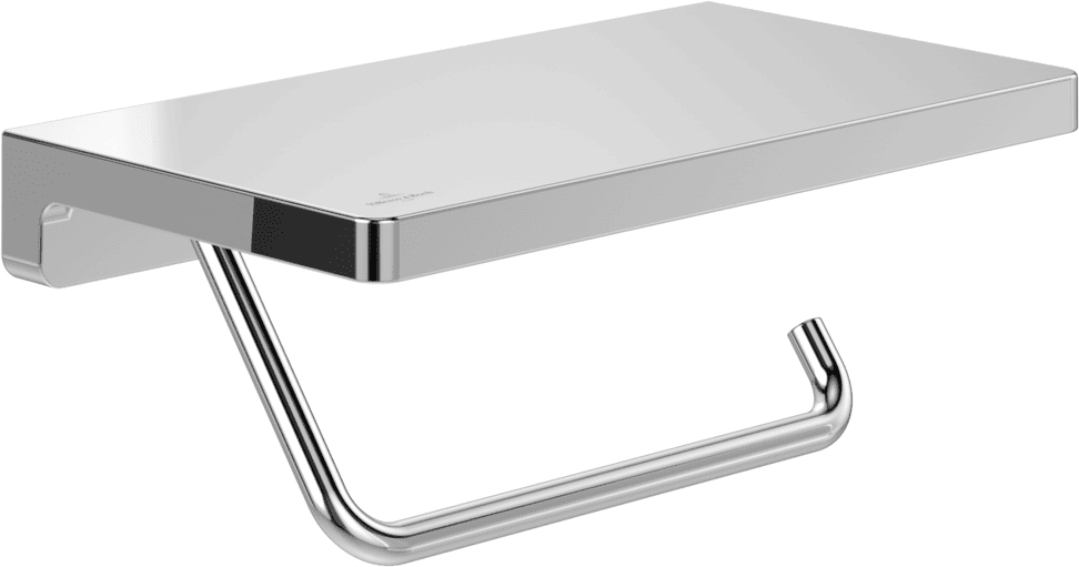 Villeroy & Boch Toilettenpapierhalter mit Ablage Elements - Striking 200x110x79mm Chrom TVA15202300061