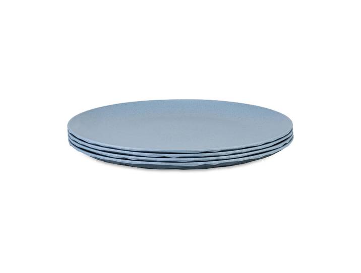 Koziol Assiette Club thermoplastique biocirculaire Ø26 cm, 4 pièces Nature flower blue