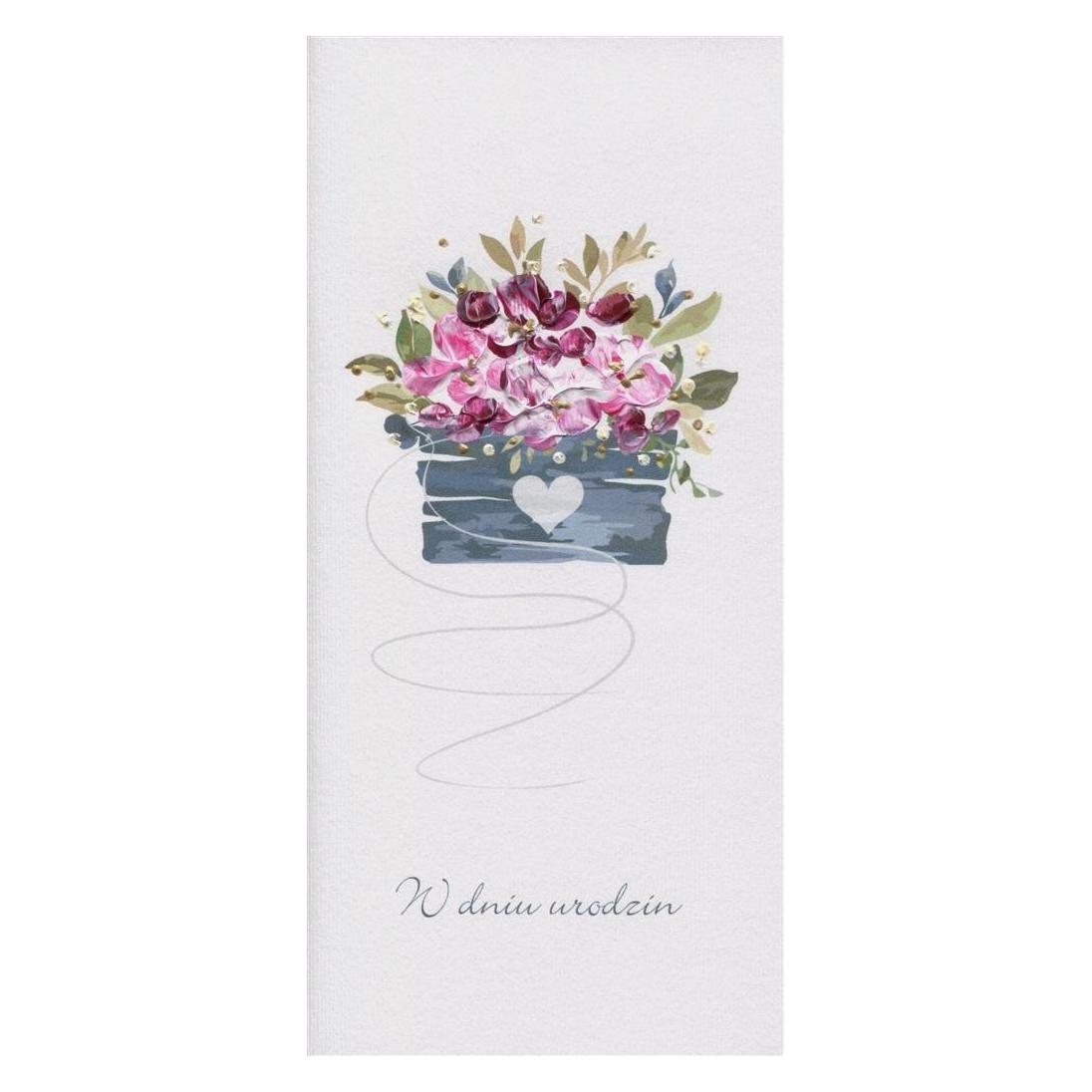 MAK DL US-Geburtstagskarte - Blumen in einer Schachtel (47994006)