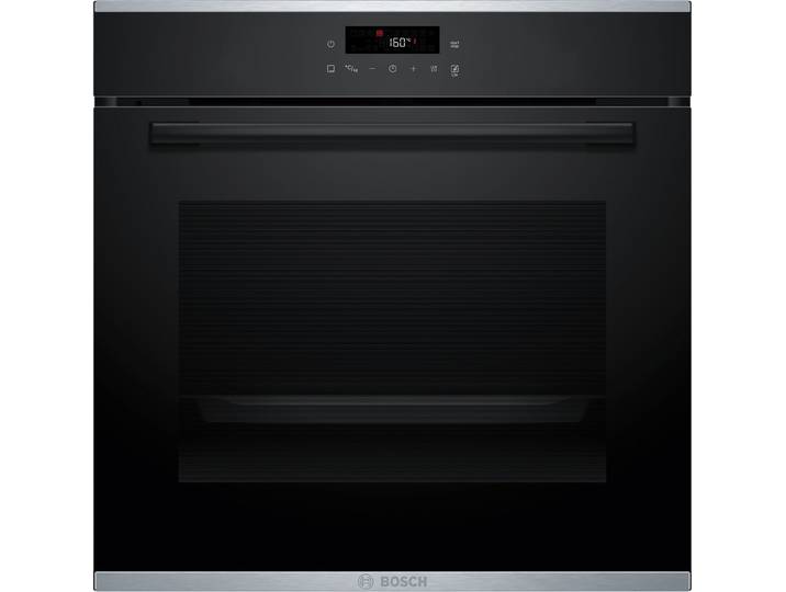 BOSCH Pyrolyse Backofen Serie 4 HBA272BB3, mit Teleskopauszug nachrüstbar, Air Fry für knusprige Lebensmittel & automatische Selbstreinigung