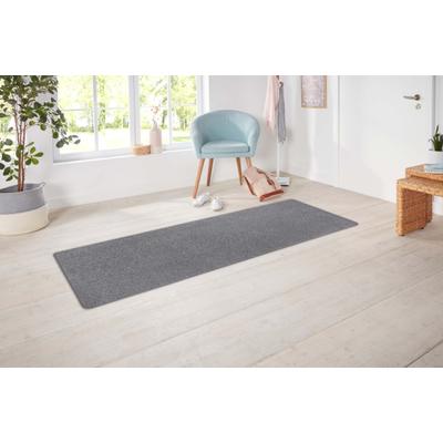 Läufer HANSE HOME EXCLUSIV "Liberty", grau, B:80cm H:7mm L:150cm, Polypropylen, Teppiche, Läufer, Uni-Meliert, robust, kräftige Farben, rundherum farbige Kettelung