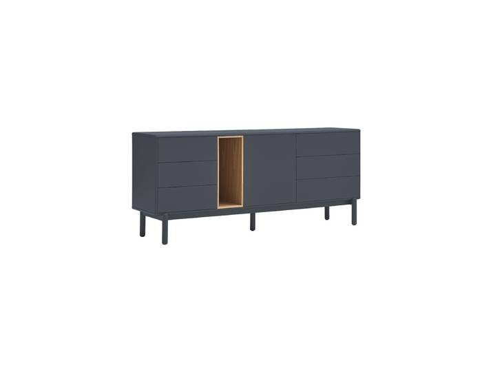 Grosses Design Sideboard „Corvo“ Eiche Anthrazit Teulat
