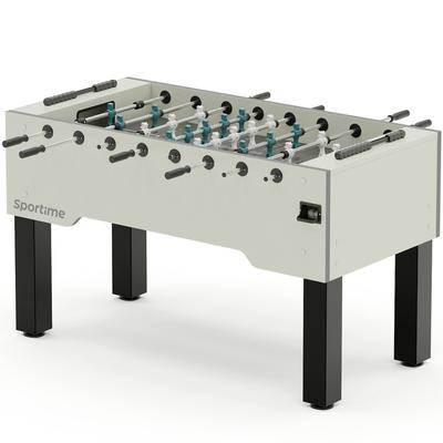 Sportime Tischkicker "Match", Green Guardian vs. White Dragon, Weiß, Spielfeld Grau