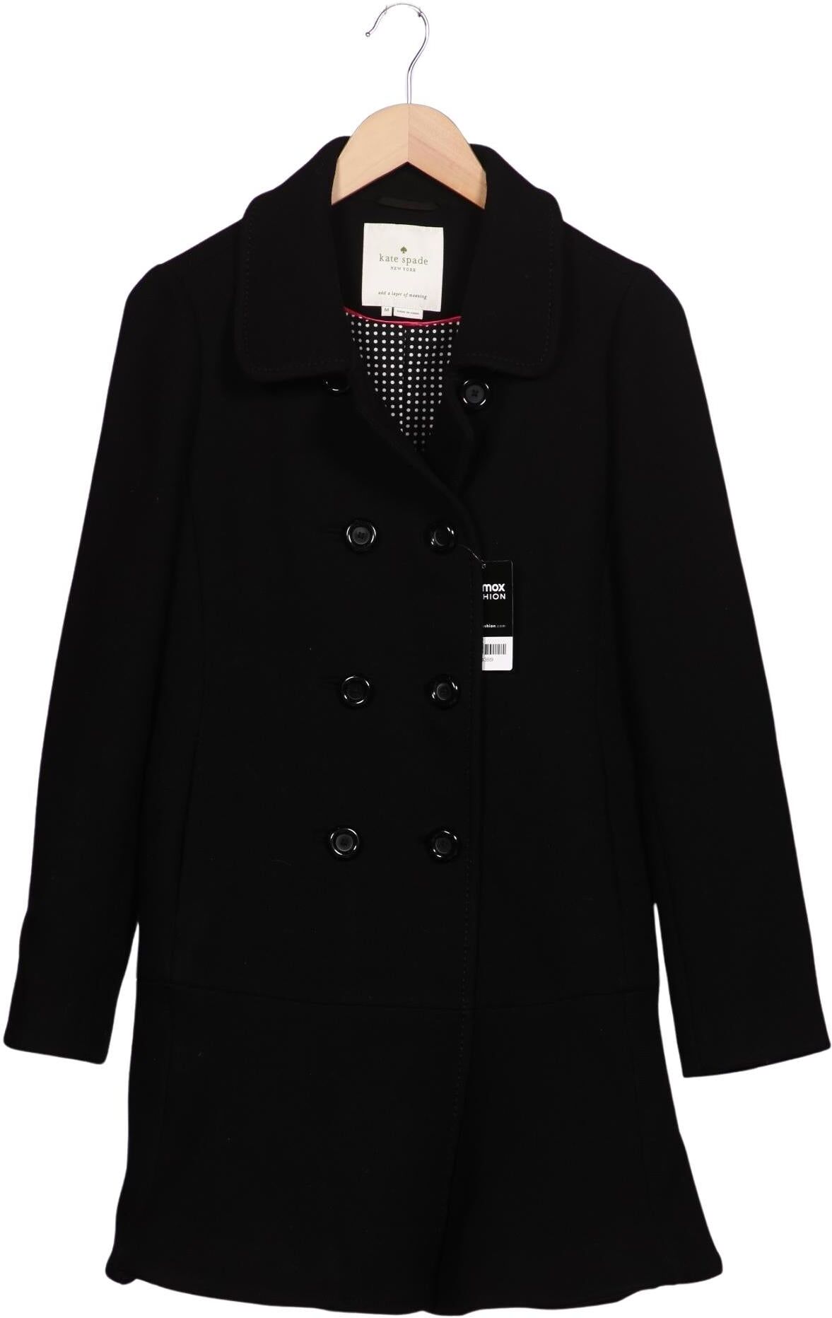 kate spade Damen Mantel, Schwarz, Gr. M, Wolle / Synthetik / Viskose - Second Hand