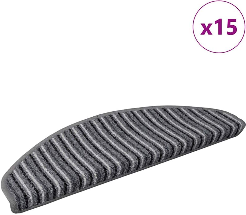vidaXL Tapis d'escalier auto-adhésifs 15 pc 65 x 21 x 4 cm Non-Slip