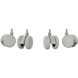 Leitz Schreibtisch-Rollen 4 Rollen, für Schreibtisch 65340001 von Leitz, 4 Stück