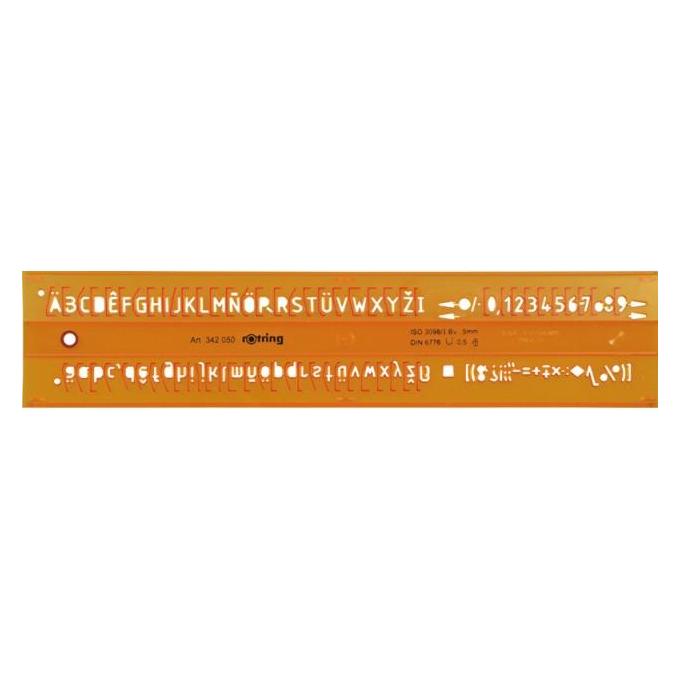 Standardgraph Schablone Standard-Schrift 5 mm, Gross/Klein 5mm (Kunststoff) (HX87019-SG)