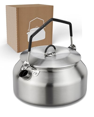 Lambda Coffee Geysir Waterketel, 1 liter, Roestvrij staal, Zilver