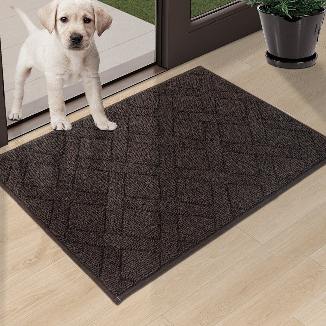 COSY HOMEER Non-Slip Indoor Doormat Brown 81.3cm W x 121.9cm L
