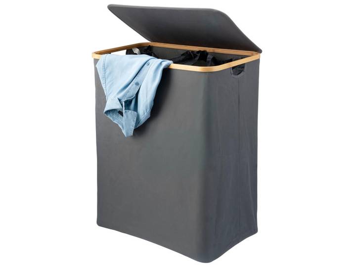 bremermann Wäschesammler 145 Liter, grau, Grau, 57.5x68x37.5 cm, Haushalt & Reinigung, Wäschepflege, Wäschekörbe & Wäschetonnen