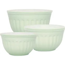 GreenGate Schüssel 3er Set Alice aus Kunststoff, hellgrün