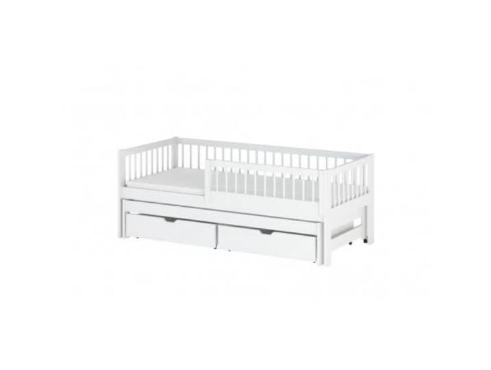Verona Idee Kinderbett Laura KIEFERNHOLZ MIT LATTENROST Links UND RECHST 80x170cm Weiss