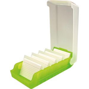 Helit Karteikasten H6901059, the beebox, A8, Kunststoff, grün, Lernkartei für 800 Karten