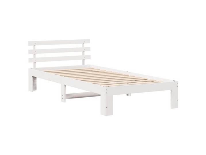 PROMOTION Lit 1 personnes - Cadre de lit Bois Blanc Bois Simple Durable 85682 - BestMeuble