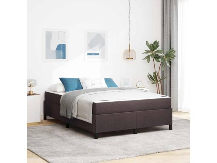 KTHLBRH Doppelbett 140 x 190 cm mit Federkernmatratze Mit Stoff bezogen, Struktur aus Holz, feste Latten, Unterstützung 280 kg