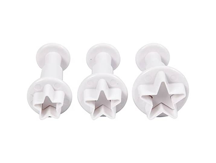 Uitsteekvormpjes, sterren, 3 stuks
