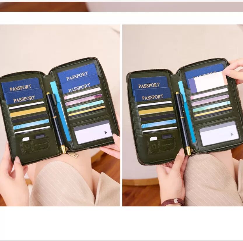 INF Porte-Passeport Blocage RFID 2025 - Portefeuille de Voyage Sécurisé avec Fermeture Éclair