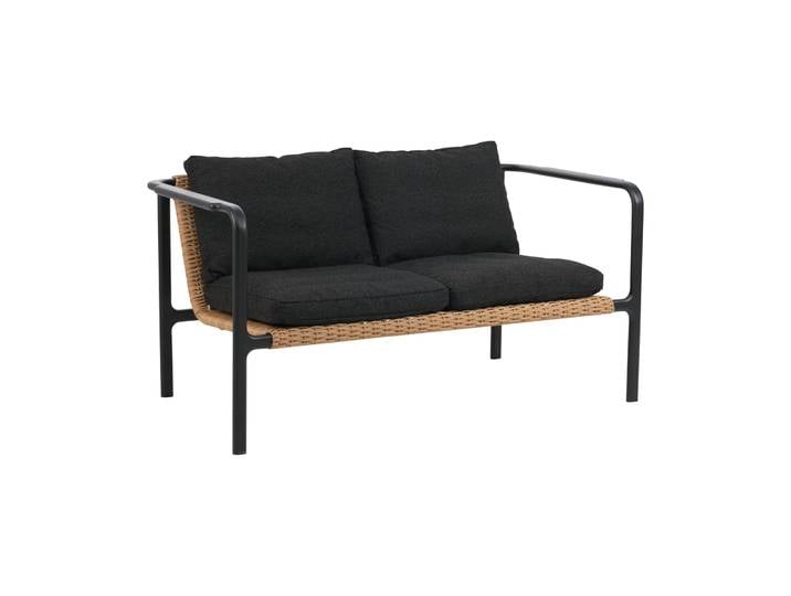 Brafab Motty Sofa Schwarz-teddy black, 2-sitzig