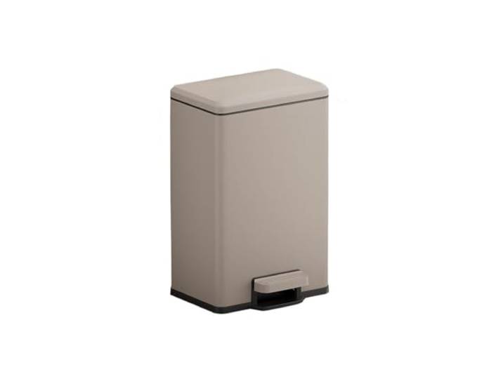 HGYNBCP Quadratischer Mülleimer aus Edelstahl mit Soft-Close-Fußpedal(Gris)