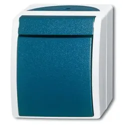 Kreuzschalter gr/bl-gn mt ocean AP IP44 1f grau/blau-grün 10AX