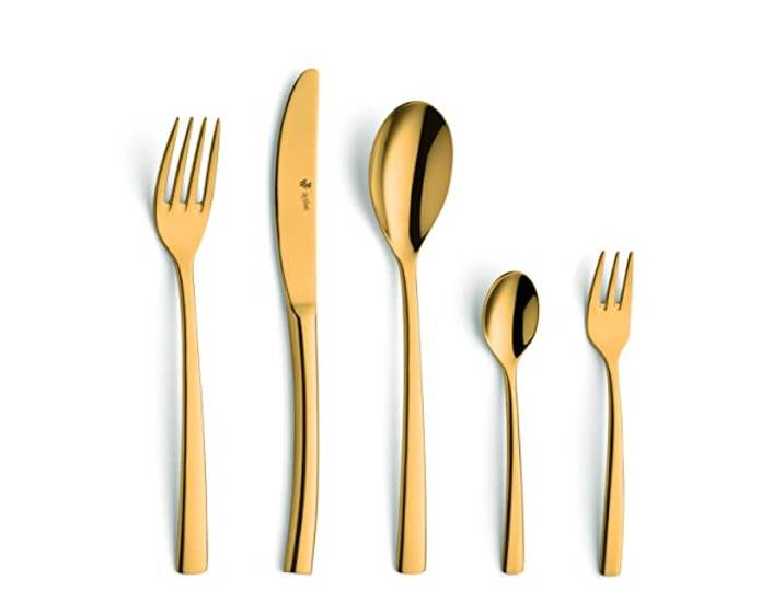 PW Paul Wirths Swing Besteck-Set 30-tlg., Gold, 18/10 Edelstahl