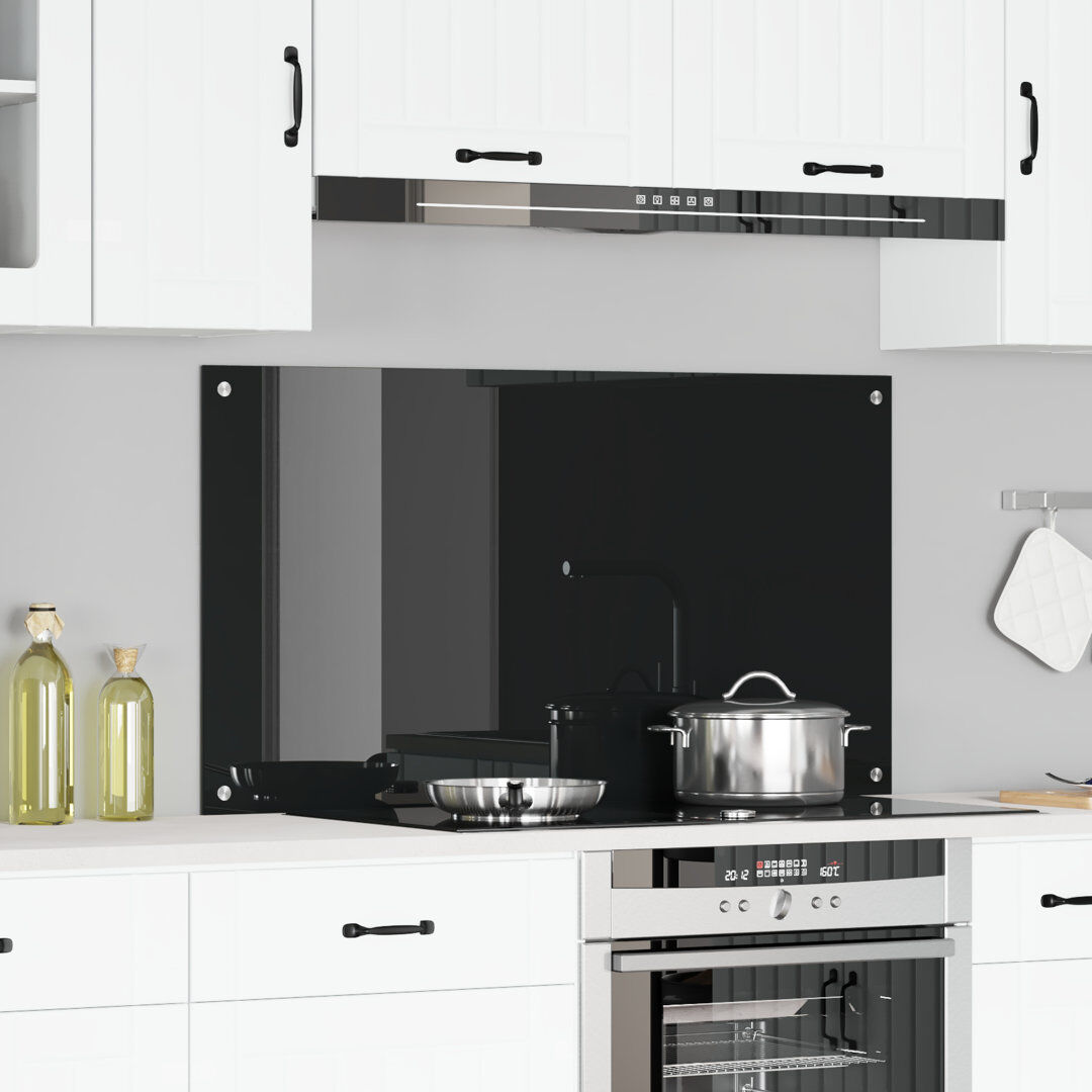Belfry Kitchen Kitchen Backsplash Tempered Glass Transparent 60 x 120 cm