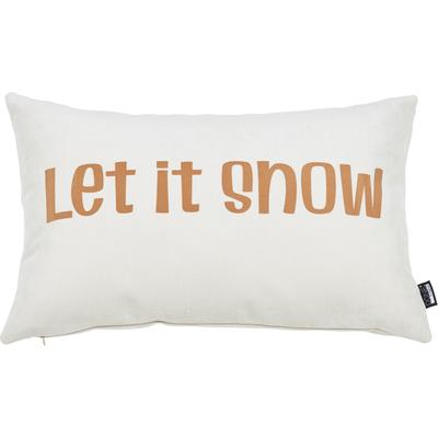 Dekokissen DONE. "LET IT SNOW", beige (beige, taupe), B:45cm H:1cm L:45cm, Polyester, Dekokissen_Sitzkissen_Kissenhüllen, Extra weiche Haptik