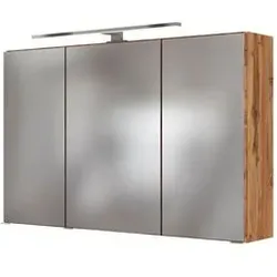 Held-Möbel Spiegelschrank Lucca Holzoptik Braun Eiche 100 cm
