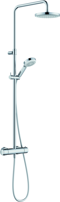 Kludi DIVE S 3S Thermostat-Dual-Shower-System 6807905-00 mit Handbrause, chrom