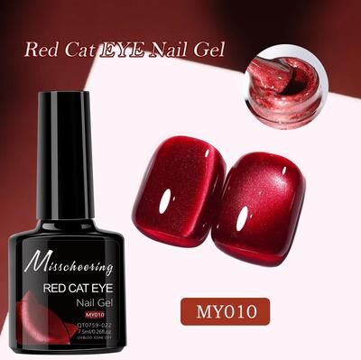 Uplift Essentials Red Ruby Cat Eye Magnetic Gel Nail Polish my10