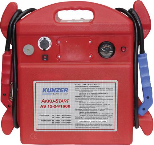 Kunzer Schnellstartsystem AS 12-24/1600 Starthilfestrom (12 V)=1600A Starthilfestrom (24 V)=800A