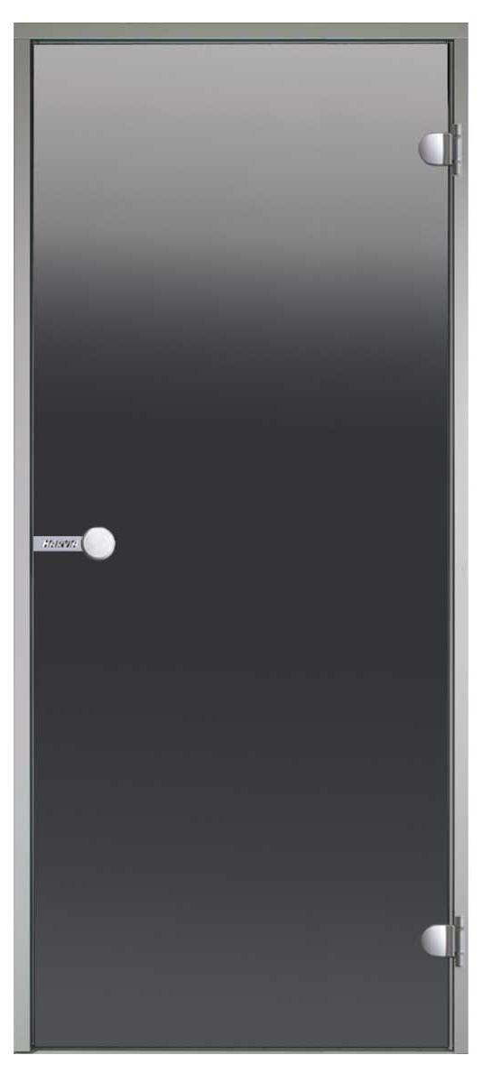 Saunatür Harvia Line - Aluminium / Glas Grau / 70 x 190
