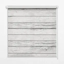 INNENROLLO - Fensterrollo - Rollo - 100x100 cm - Graue Bretter
