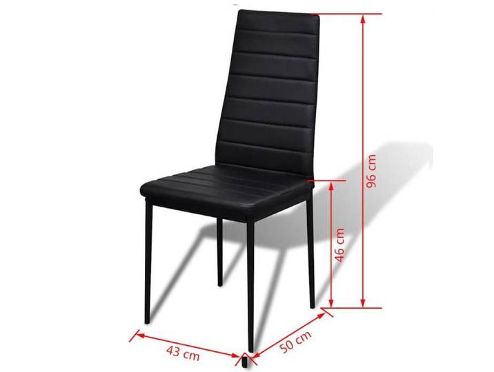 Maison Soldes Ensemble de table pour salle à manger - Ensemble Table à Manger avec 4 Chaises - cinq pièces noir Moderne129221