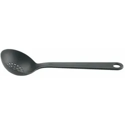 EVA SOLO Schöpflöffel mit Löchern, Schöpfkelle, Suppenkelle, Kelle, Schaumkelle, Suppenlöffel, Schwarz, Kunststoff, 28 cm, 118611