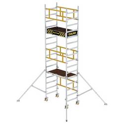 MUNK Günzburger Steigtechnik 125123 Aluminium beschichtet, Aluminium Rollgerüst Arbeitshöhe (max.): 5.10 cm 102 kg