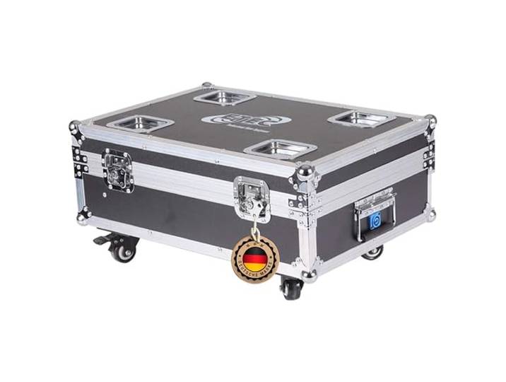 ETEC Professional Flightcase Transportcase für 8X Akku LED Par Scheinwerfer E412 - Mit Ladevorrichtung für Veranstaltung, Bühnenbeleuchtung, DJ, Disco und Show Events
