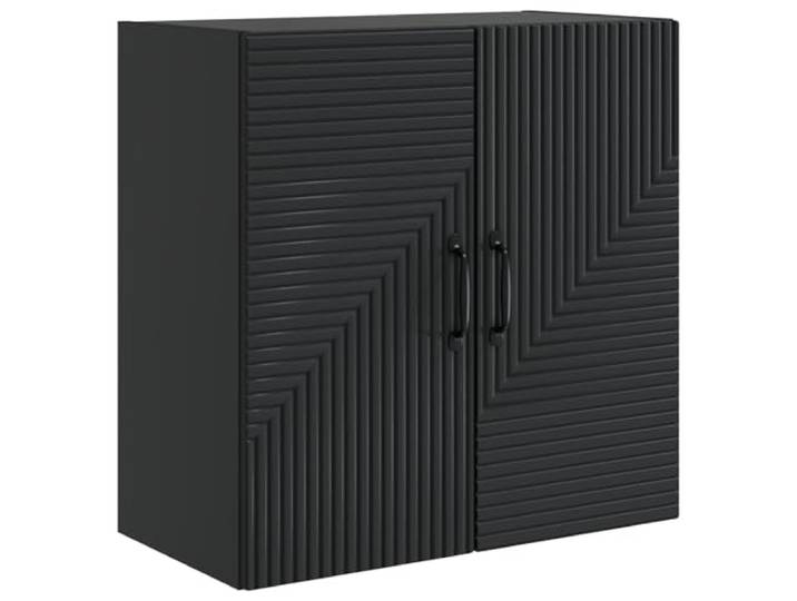 RJPLMFV Wandschrank, Schwarz, 59 x 31 x 60 cm, Holz-Verbundholz, Vintage Mehrfach Regale, Wandmontage, Retro-Stil, einfache Wartung, Aufbewahrung, Wohnzimmer, Ingenieurholz
