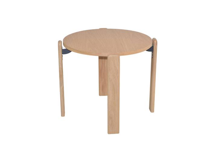 Mid.you Beistelltisch, Schwarz, Holz, Eiche, furniert, Uni, rund, eckig, 56x46x56 cm, einfacher Aufbau, Holzmöbel, Holztische, Beistelltische Holz